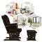 Nursery Rocking Glider Chair with Ottoman for Feeding and Soothing